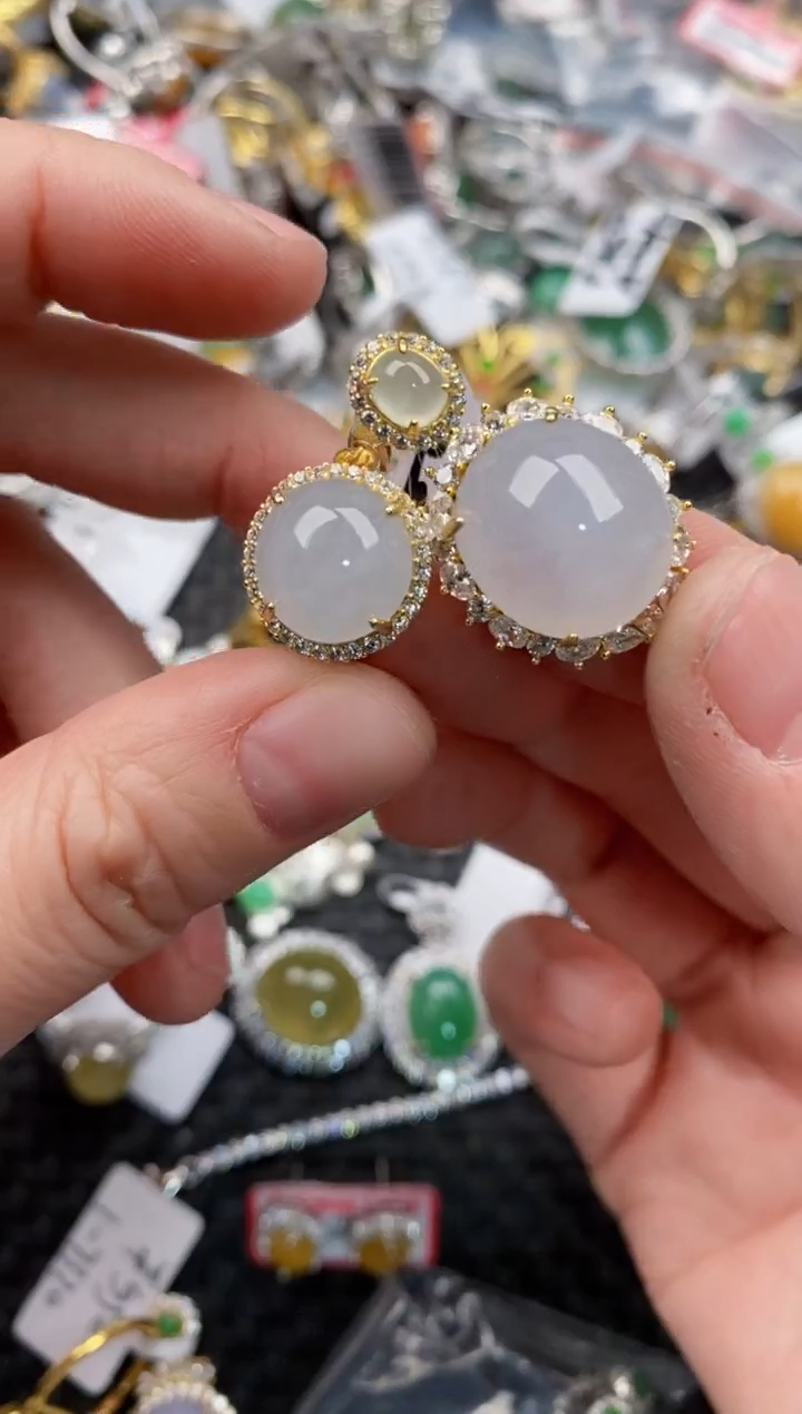 银S925镶嵌戒指翡翠10               4