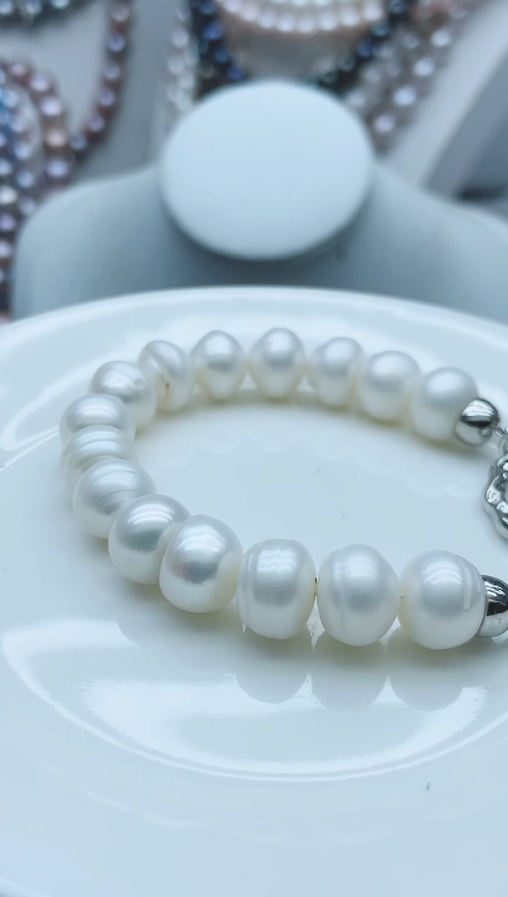 【闪购商品】淡水珍珠颈饰钛钢49