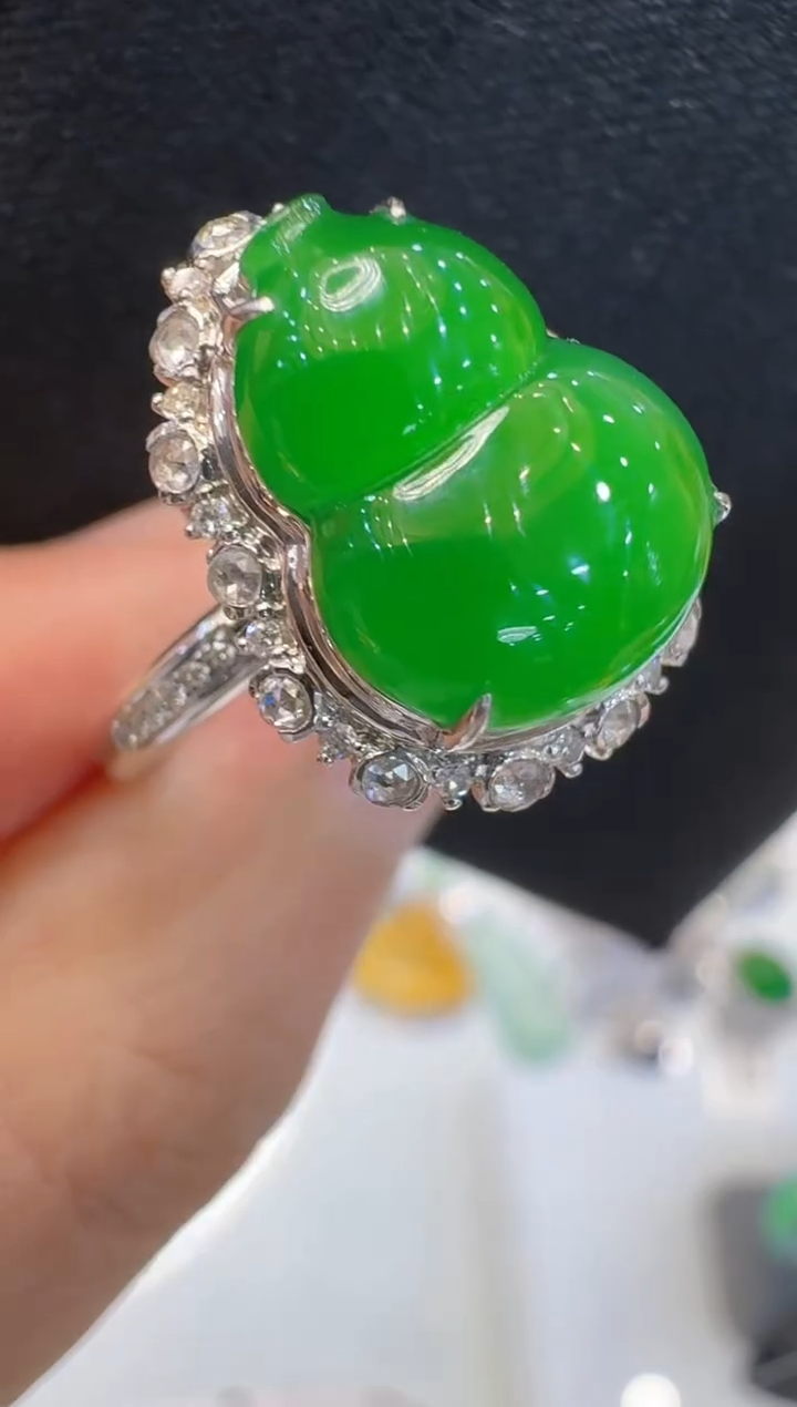 【闪购商品】翡翠戒指18K金镶嵌多样性团购发一件