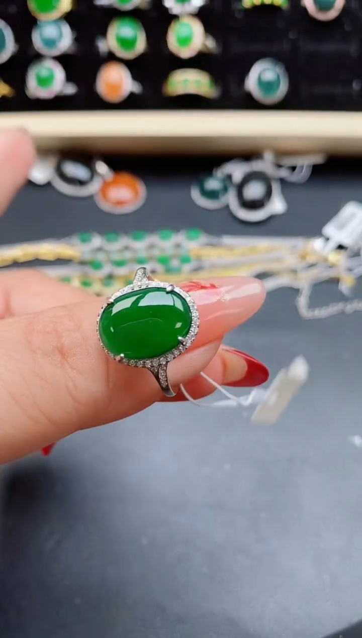 【闪购商品】翡翠戒指银S925镶嵌21321321