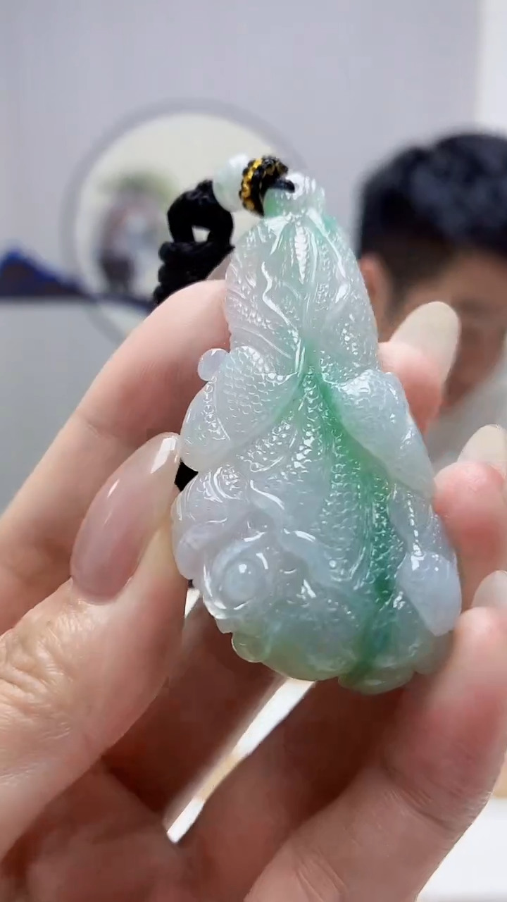 未镶嵌定制翡翠5028MM-毛货挂件27