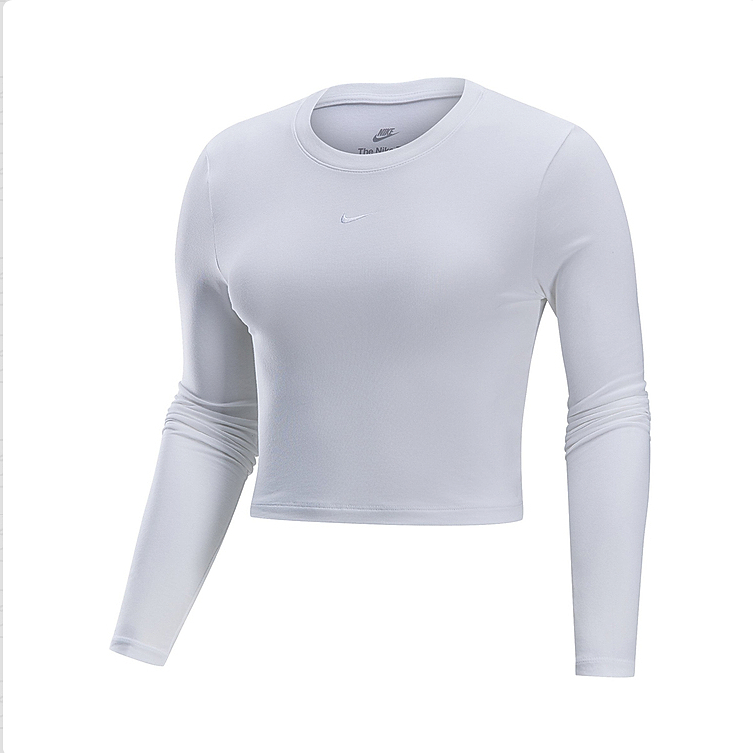 NIKE/耐克 女子 百搭修身白色圆领长袖HF5323-110