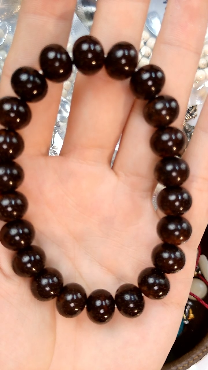 星月菩提手串星月黑金陈籽1.2精挑