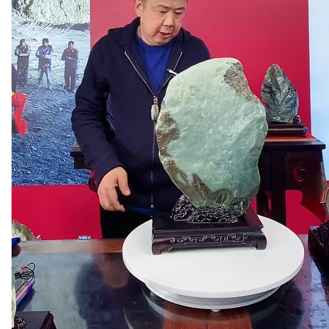 原石摆件带底座发一件编号917