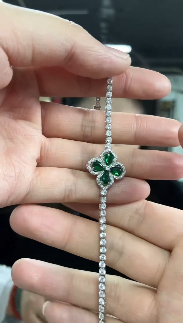 【闪购商品】祖母绿手链未镶嵌多样性发其一颜色微差