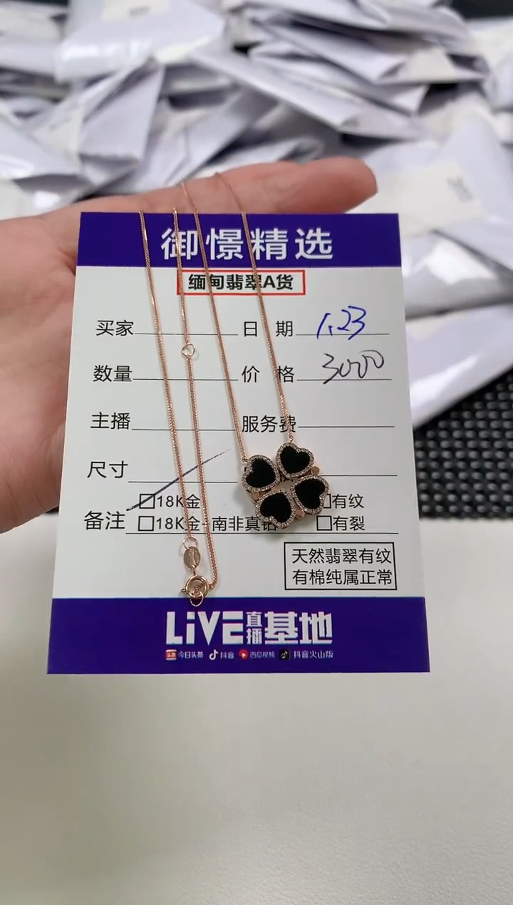 【闪购商品】翡翠颈饰18K金镶嵌23