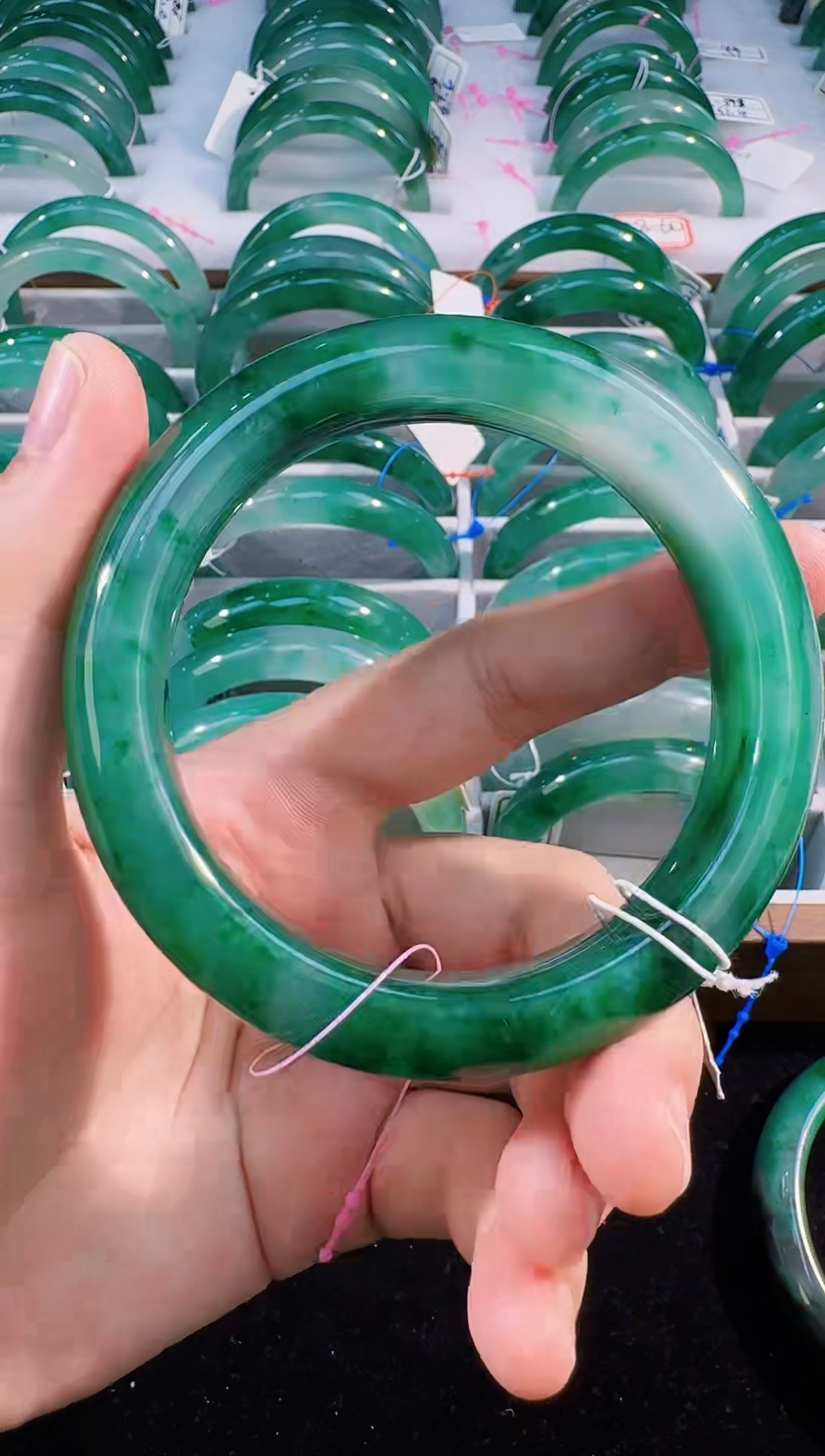 【闪购商品】石英质玉手镯银S925镶嵌254