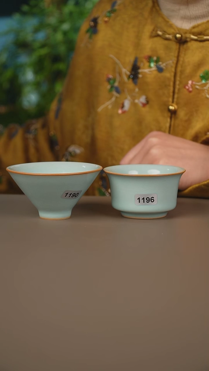 原矿釉天青主人杯两只