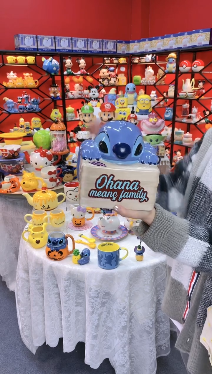 【闪购商品】.@@史迪奇陶瓷饼干罐