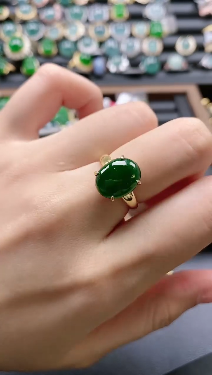 【闪购商品】翡翠戒指银S925镶嵌51151
