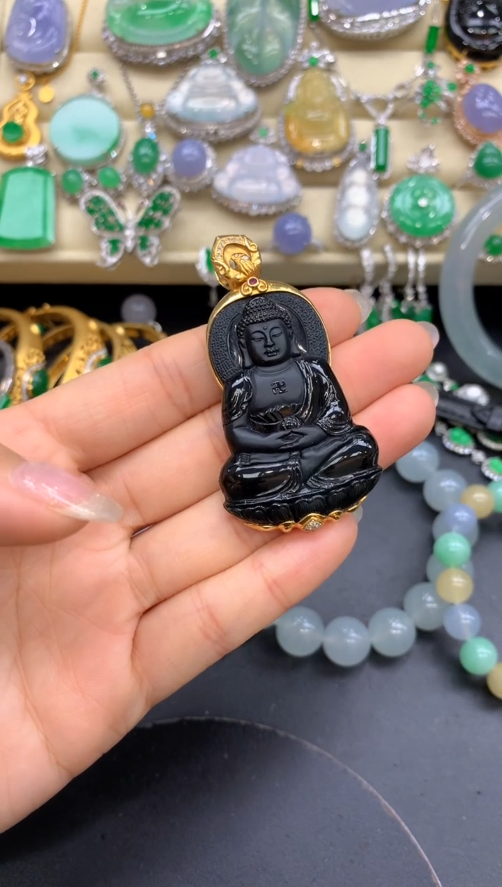 【闪购商品】翡翠颈饰18K金镶嵌161-中国好珍宝