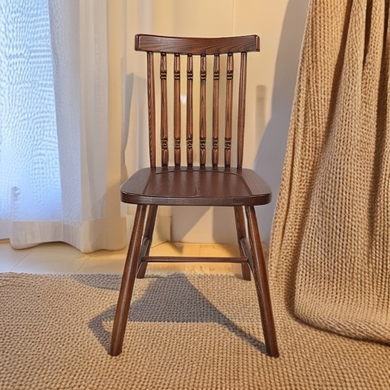 南离中古风温莎椅北美进口红橡木全实木餐桌妆椅餐桌