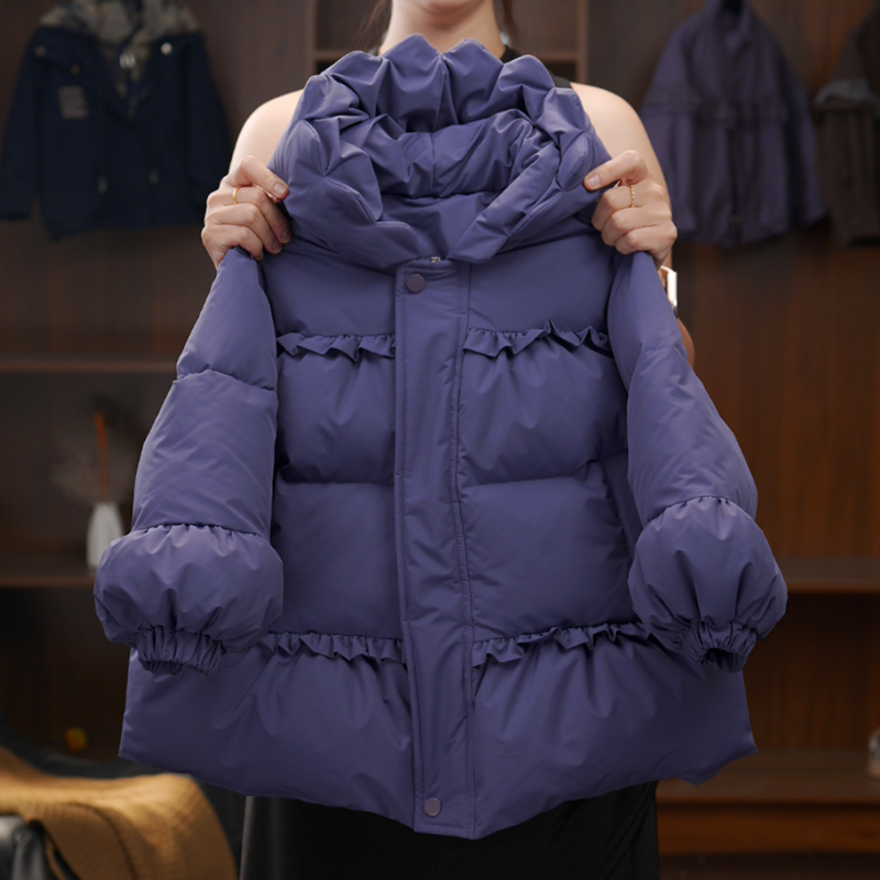 2025*亲子装羽绒服洋气保暖连帽冬季宽松韩版小众设计师款YR001