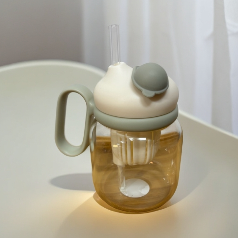 玻璃杯便携吸管杯