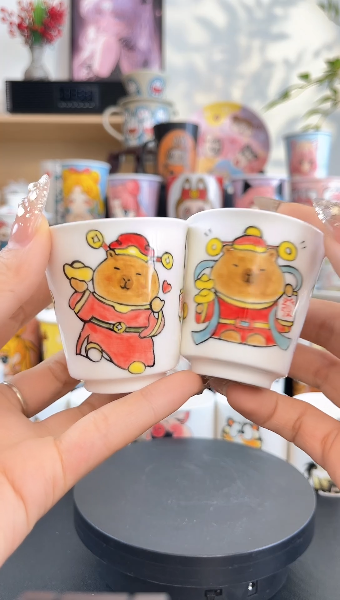 【闪购商品】摆件手工手绘陶瓷小杯杯