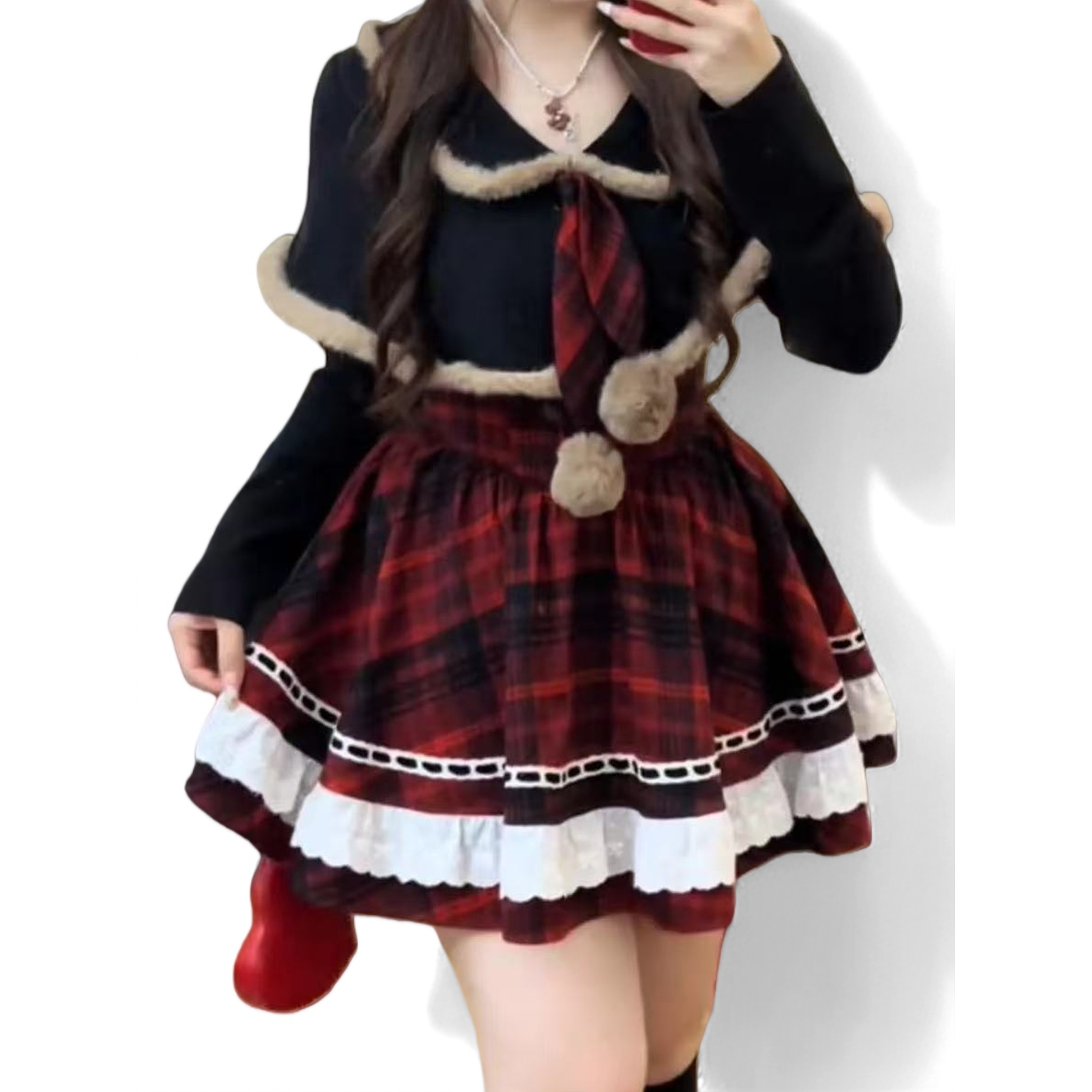 阿遥家【麋鹿精灵】甜美可爱风两件套9866短-9868长