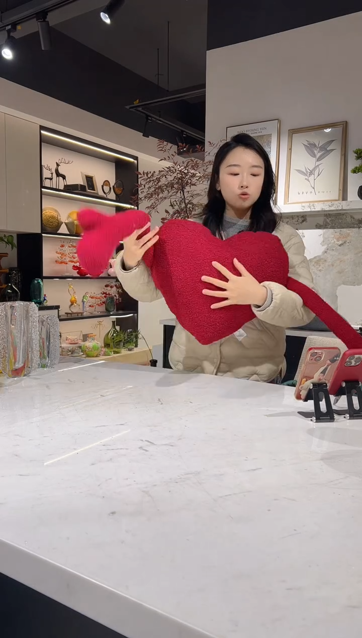 【闪购商品】复合爱心泰迪绒异形抱枕