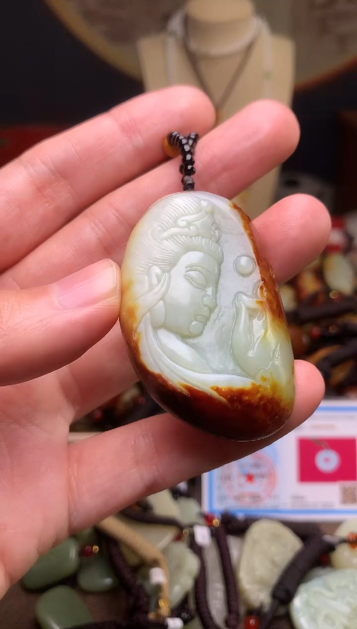 颈饰未镶嵌和田玉新疆料青海料清水和田玉吊坠