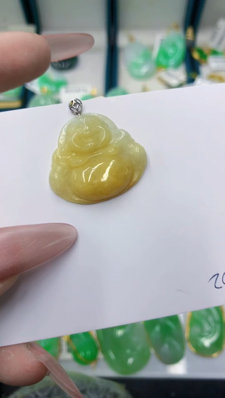 颈饰18K金镶嵌翡翠111111