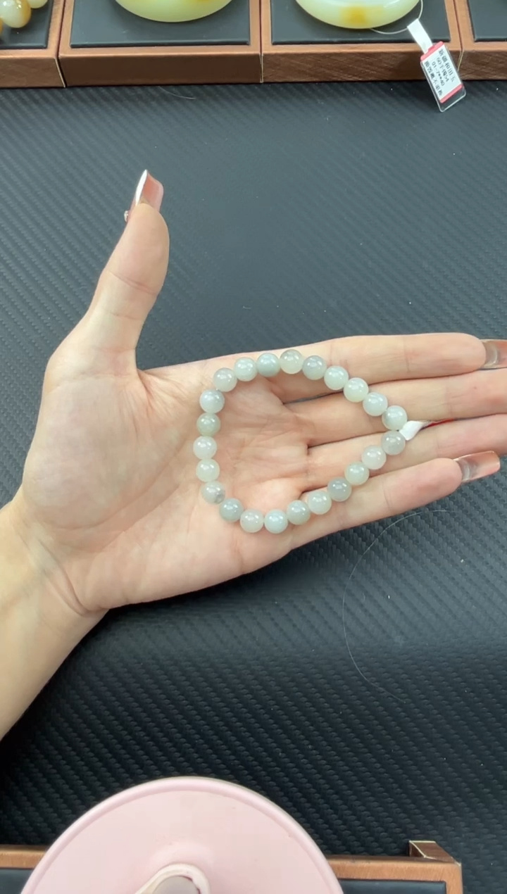 【闪购商品】和田玉手串未镶嵌若羌微色差卡8青花手串