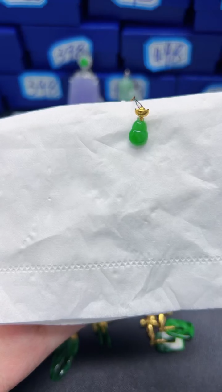 【闪购商品】翡翠颈饰18K金镶嵌Y缅料A货/支持复检/一件