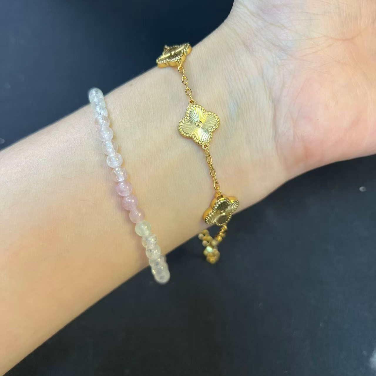 【夏总好物】四叶草碎冰冰手链