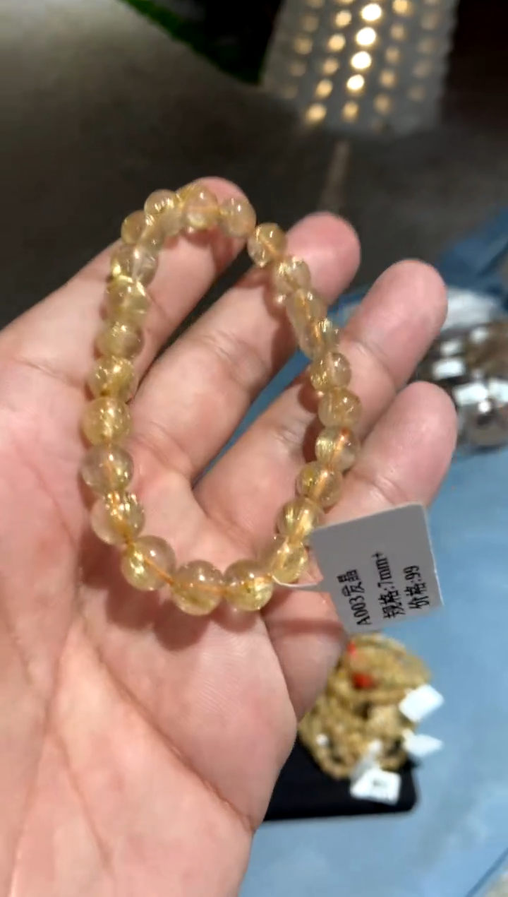 【闪购商品】水晶126-未镶嵌金发7mm+