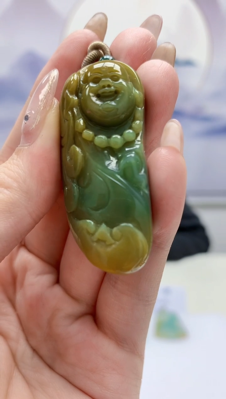 【闪购商品】定制翡翠未镶嵌4852jw-毛货挂件13