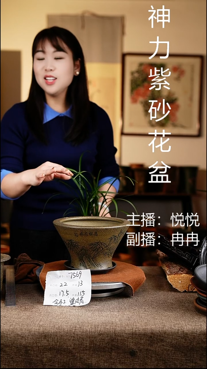 紫砂花盆花卉工艺7569+z