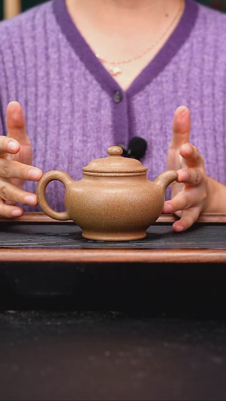 茶壶紫砂全手工金朱段掇只260