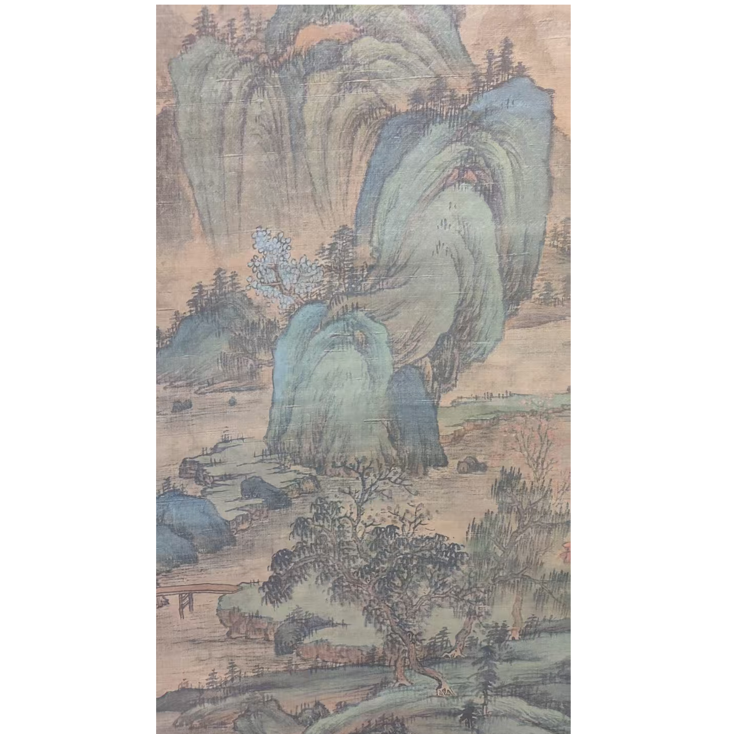 李   山水绢本立轴110/48