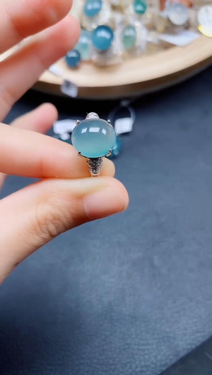 【闪购商品】翡翠戒指银S925镶嵌翡翠