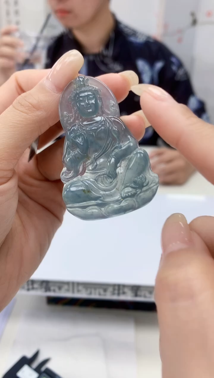 【闪购商品】定制翡翠未镶嵌4688lr-毛货挂件送珠链5