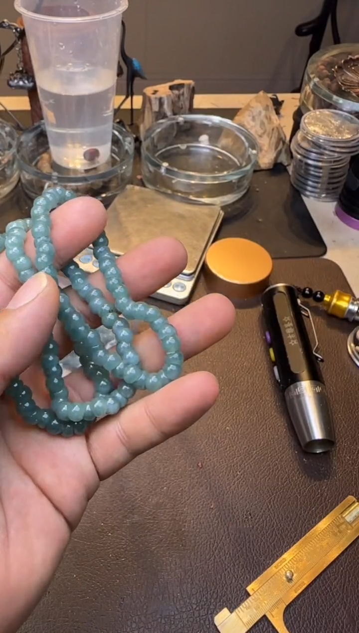 未镶嵌手链翡翠翡翠大肠单圈7mm多样性发其一