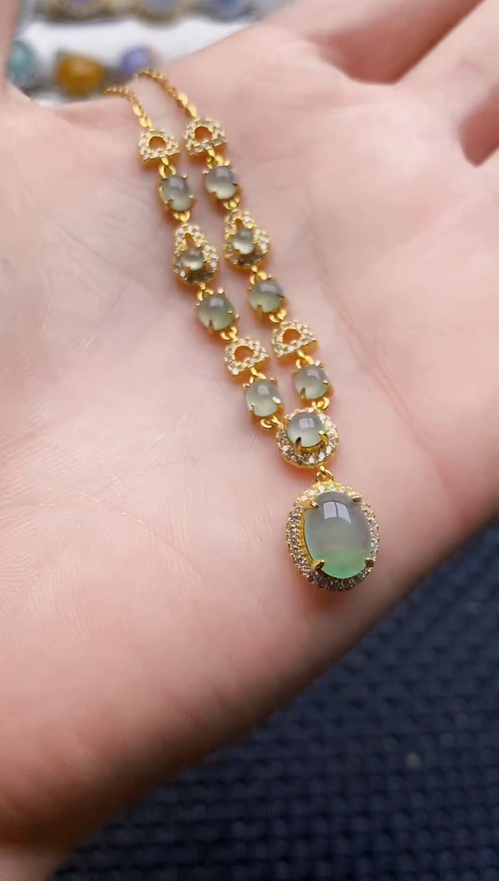 银S925镶嵌戒指翡翠2449