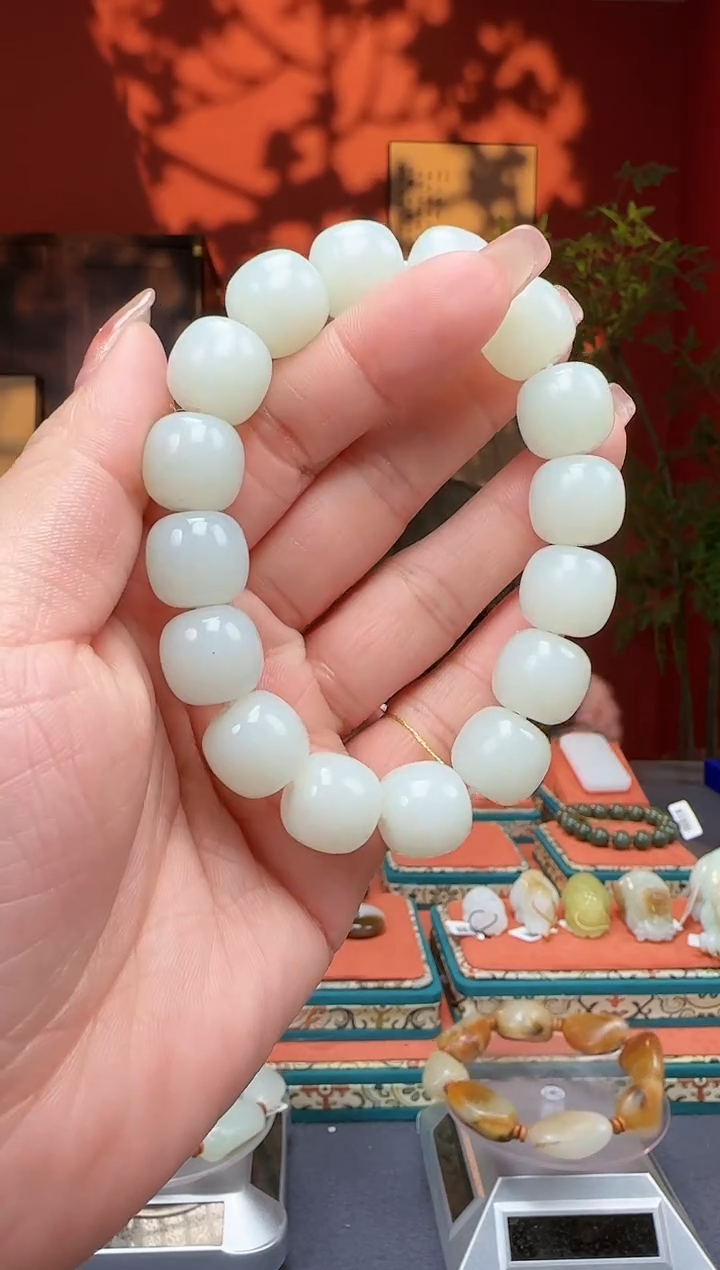 【闪购商品】和田玉手串未镶嵌手串13*14