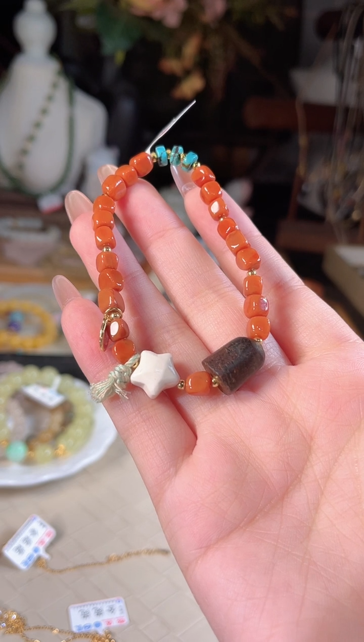 手链银S925镶嵌南红玛瑙多样性发货其一