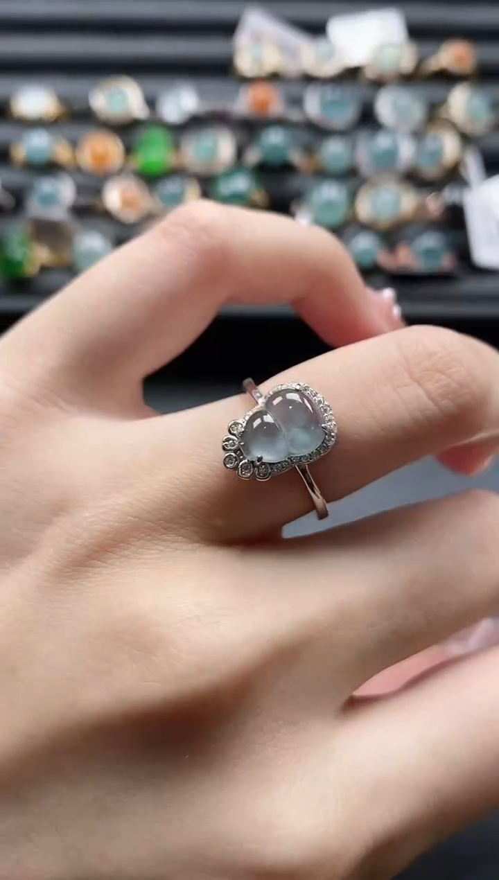 【闪购商品】翡翠戒指银S925镶嵌11111