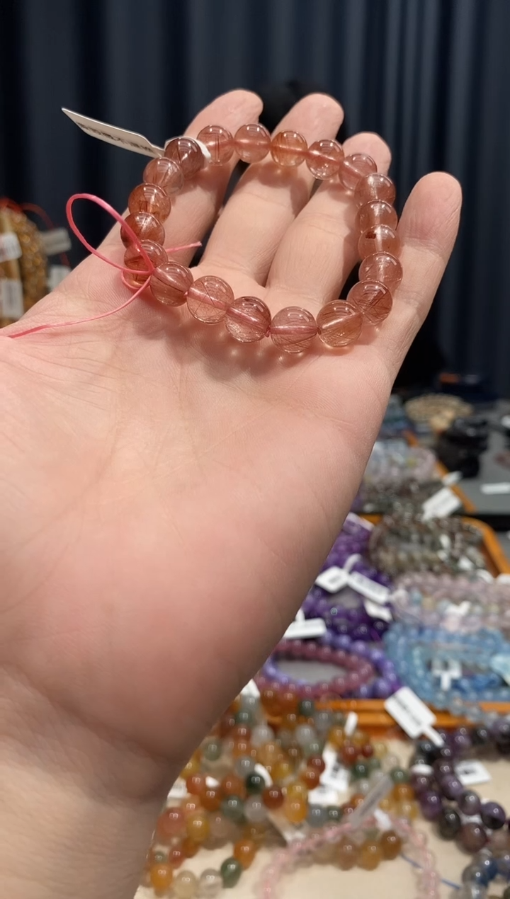 水晶手链未镶嵌红兔毛
