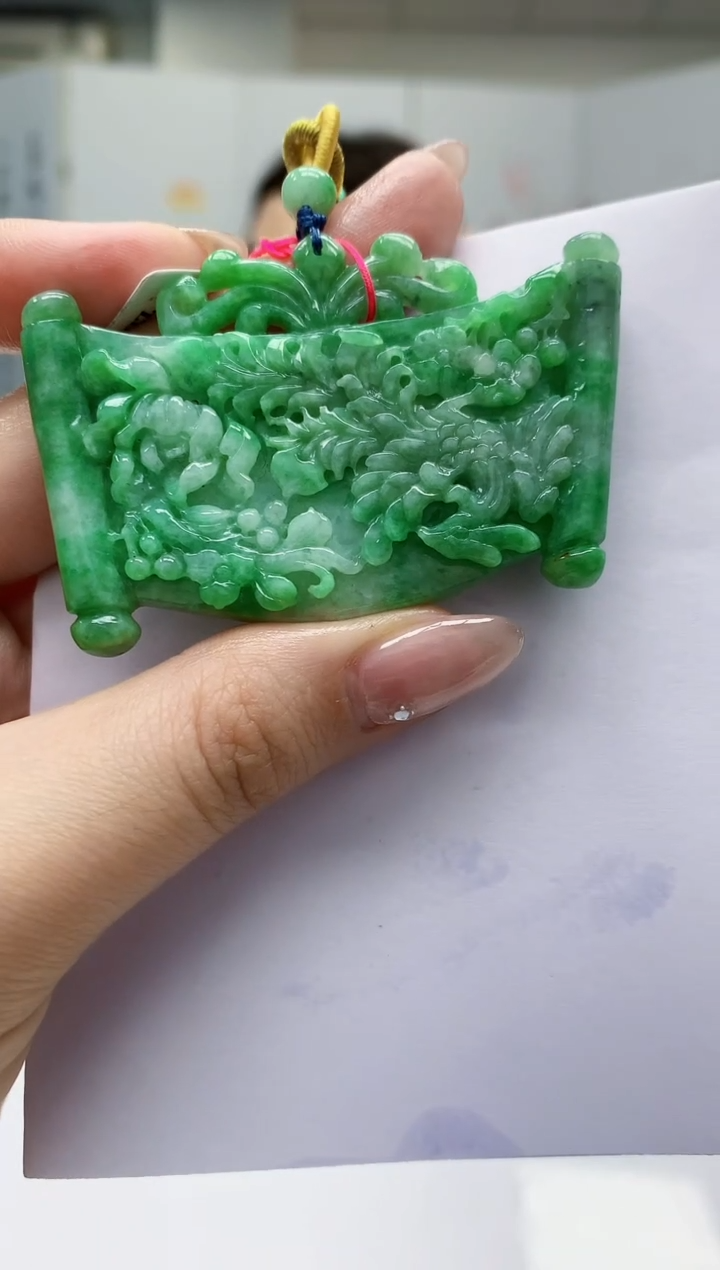 【闪购商品】定制翡翠未镶嵌4829jw-毛货挂件30