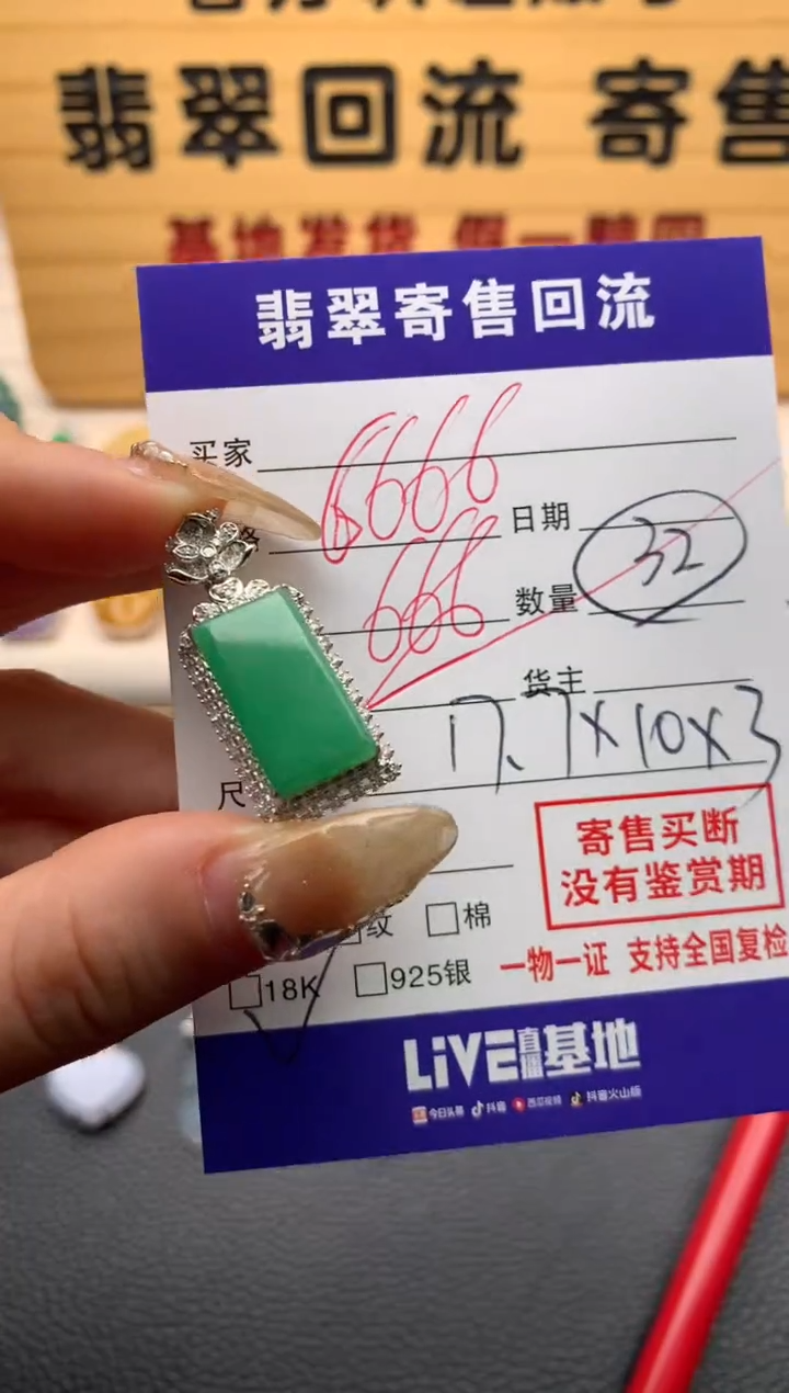 【闪购商品】翡翠颈饰18K金镶嵌21009911