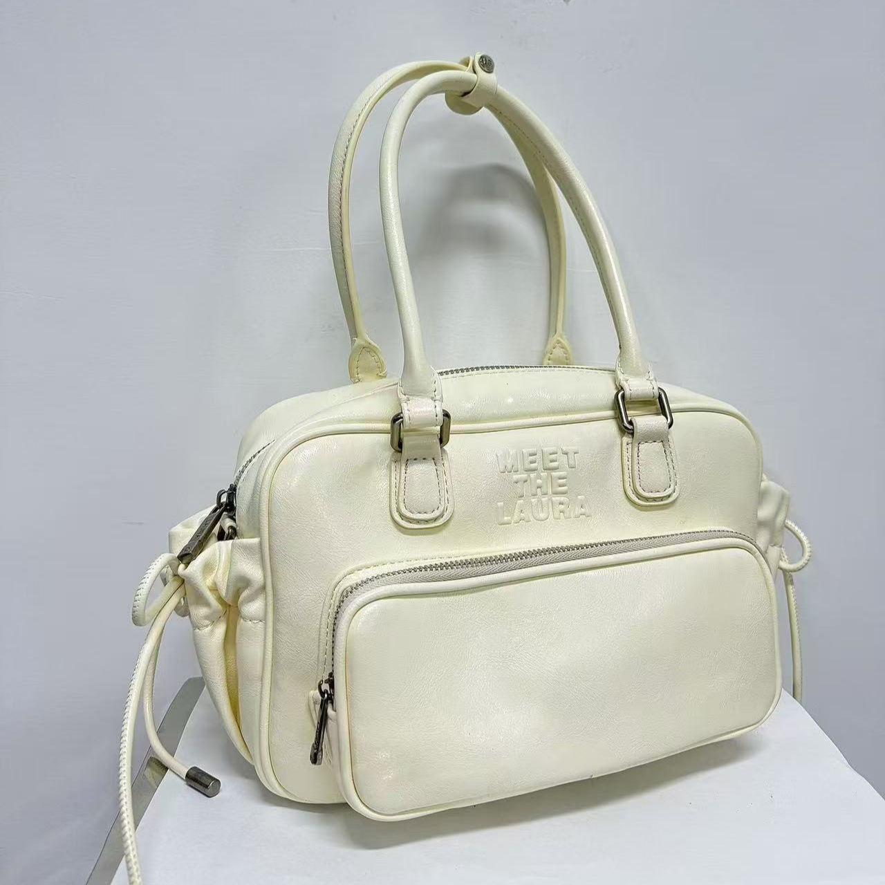 SD-5099-1-奶油小生 小香风气质条纹设计师韩版斜跨轻奢女包