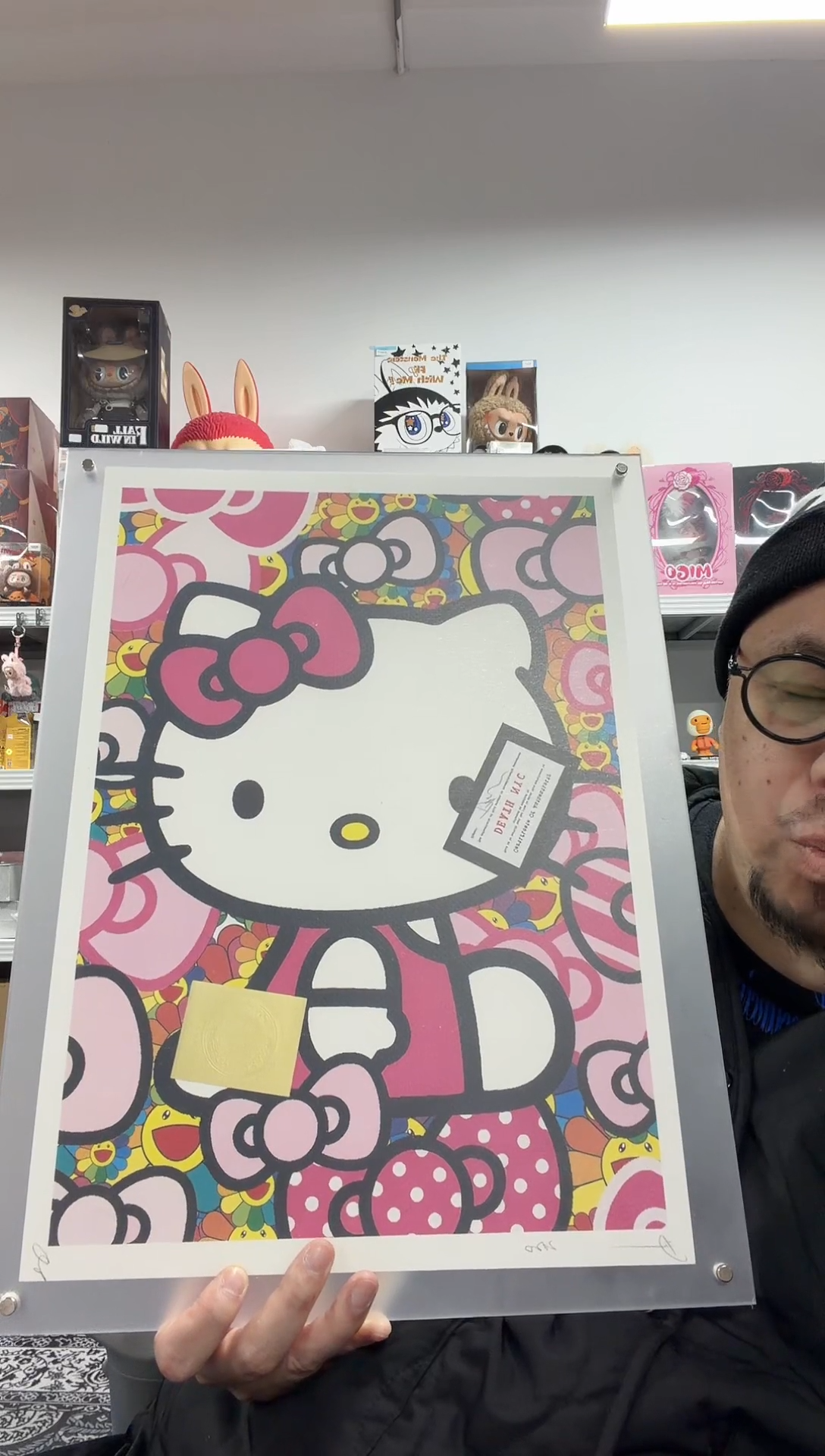 静态1death版画hellokitty一个A3+带框