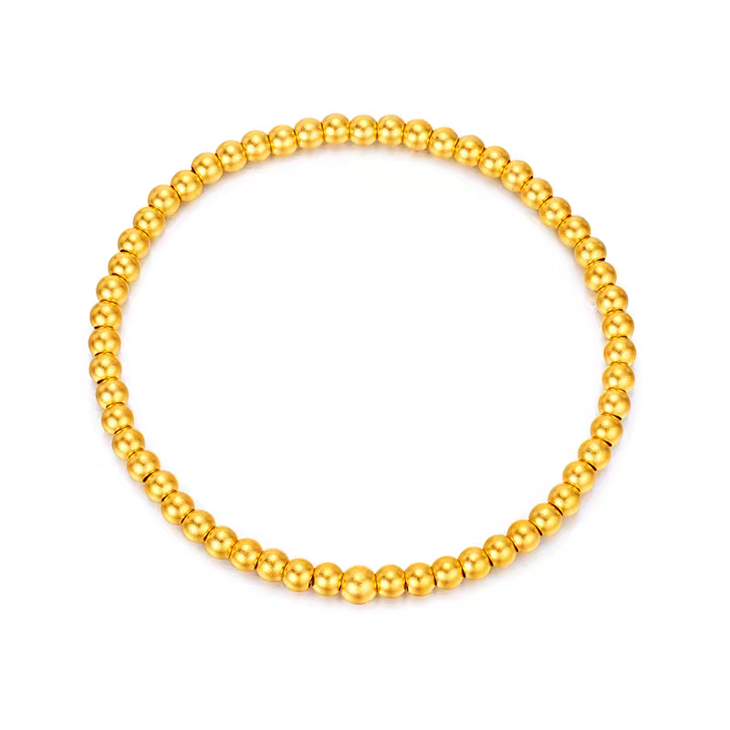 足金999民族风欧美风金色女款复古风女简约金传承