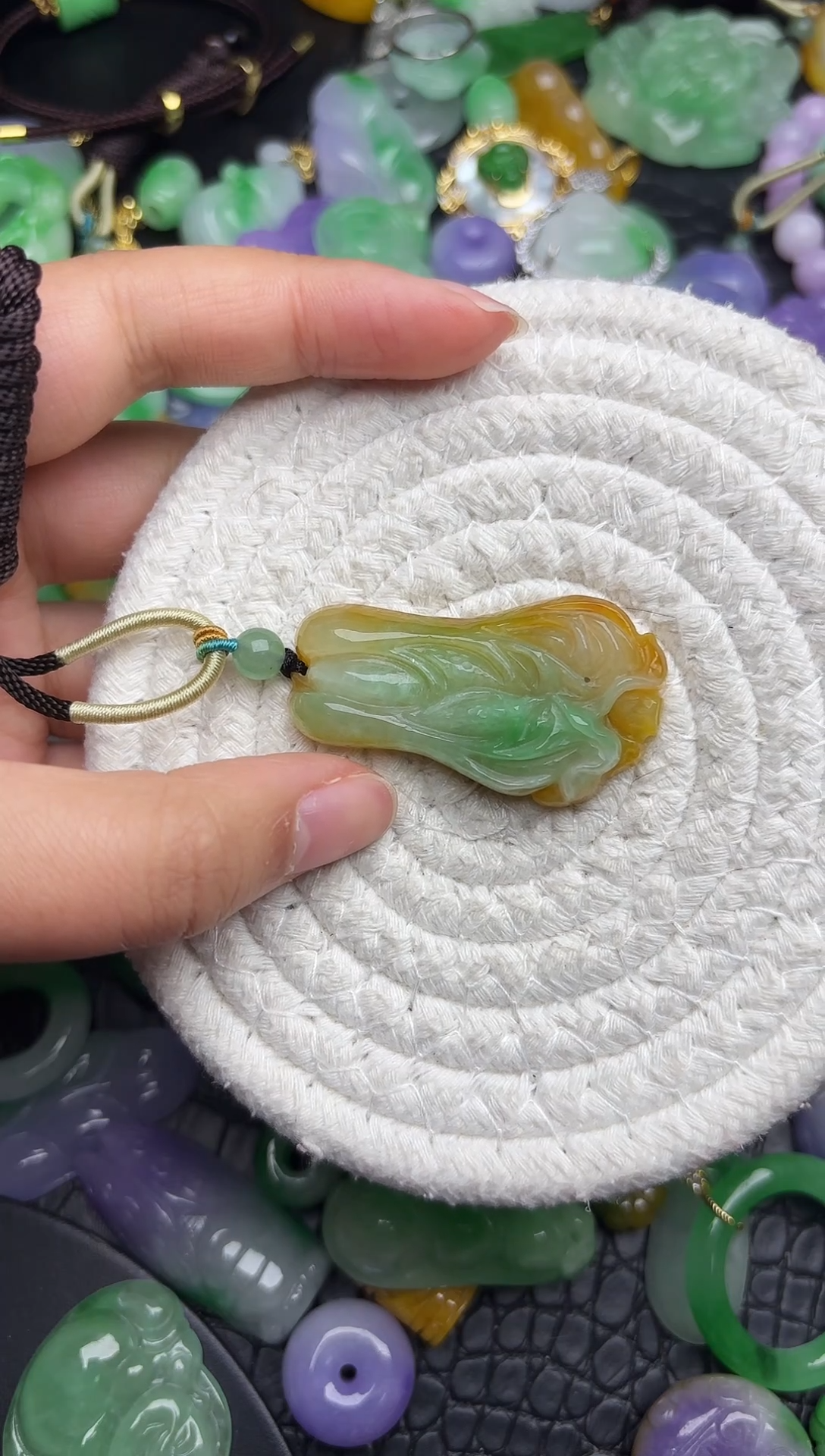 颈饰未镶嵌翡翠缅甸翡翠吊坠