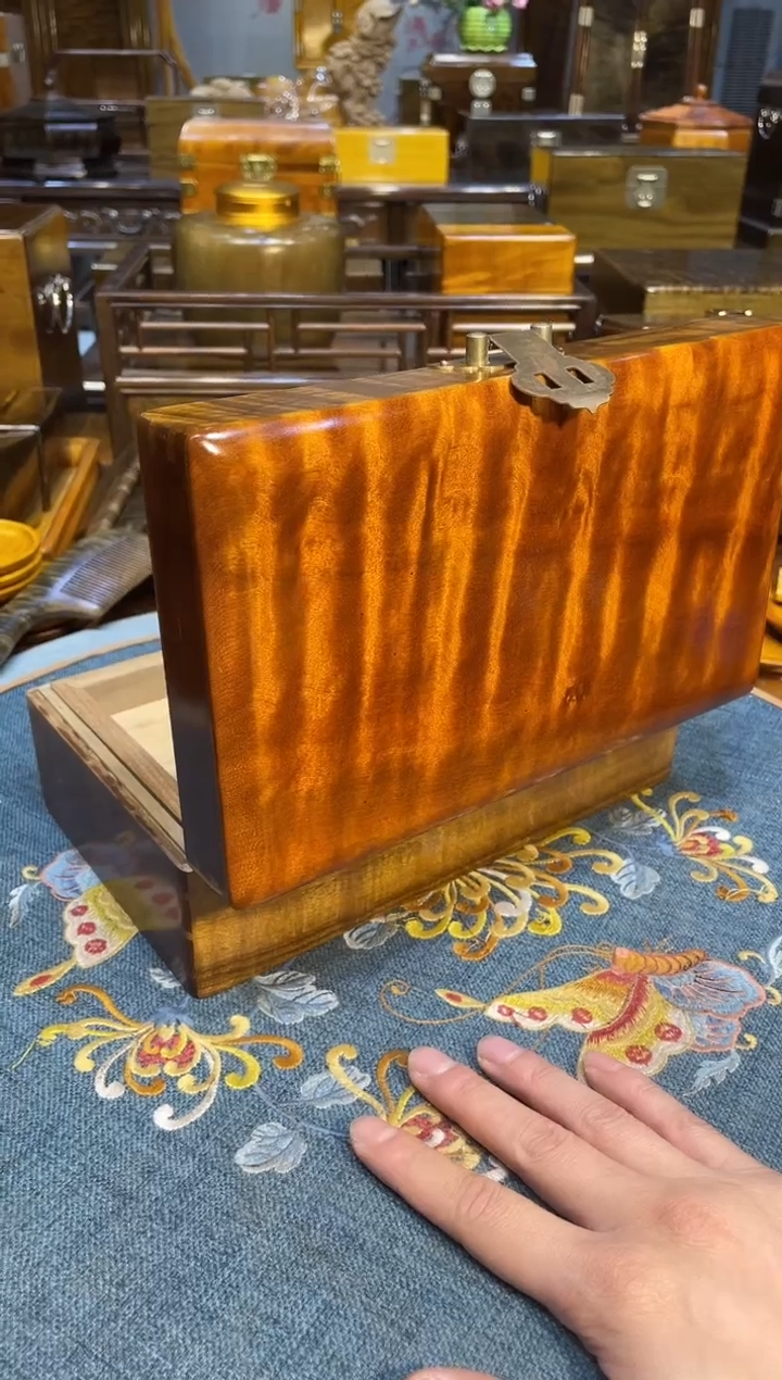乌木类成套家具金丝楠首饰盒 s12