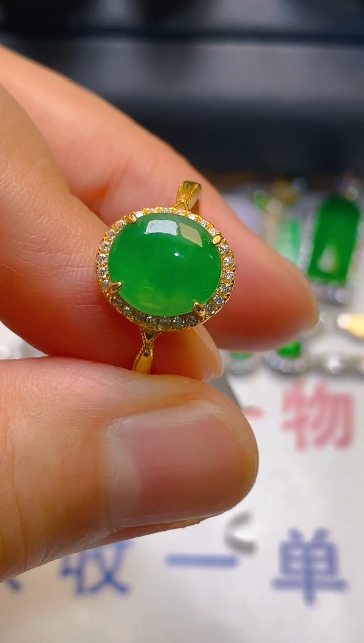 【闪购商品】翡翠耳饰银S925镶嵌天然A货翡翠1