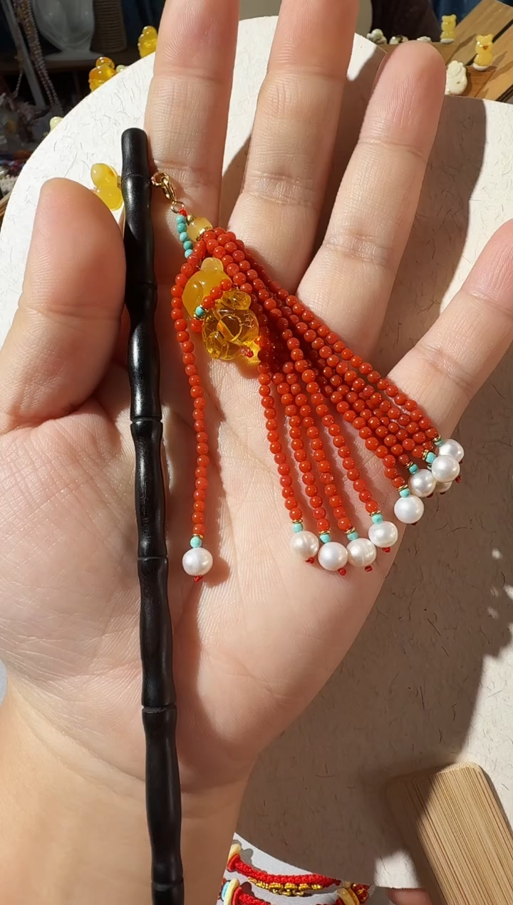 【闪购商品】南红玛瑙发簪未镶嵌南红发簪