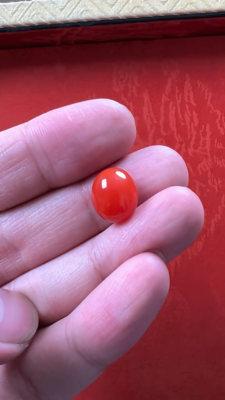 未镶嵌南红玛瑙珠宝半成品川料樱桃红蛋面
