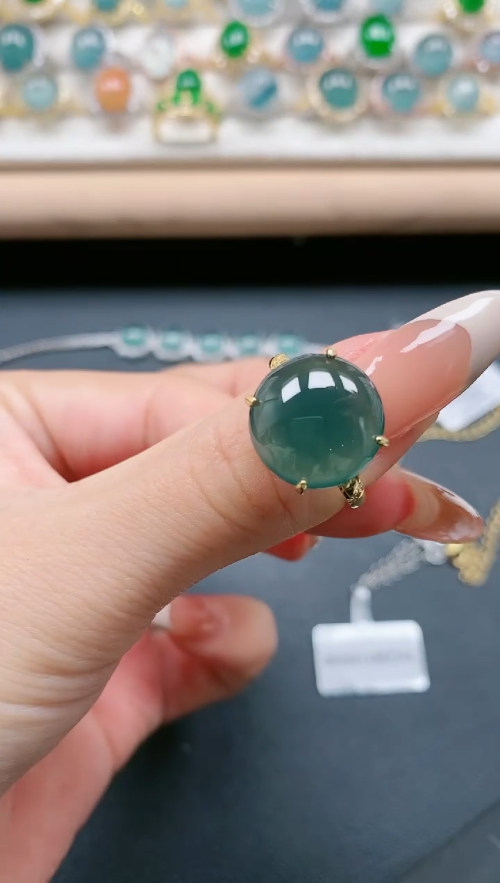 【闪购商品】翡翠戒指银S925镶嵌111111